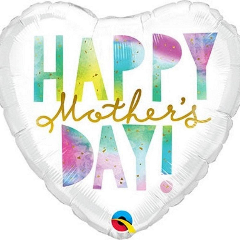Qualatex - 18" - Multicolour - Heart Shaped Foil Balloon Image