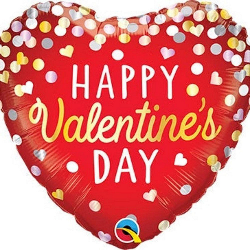 Qualatex - 18" - Multicolour - Heart Shaped Foil Balloon Image