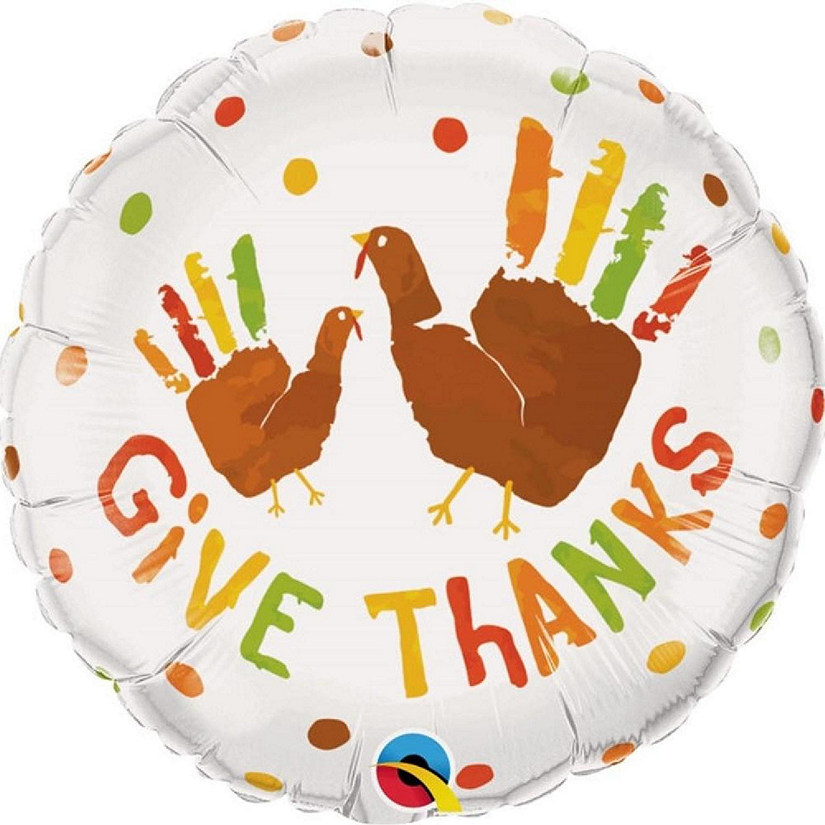 Qualatex - 18" - Multicolour - Thanksgiving Turkey Hands Image