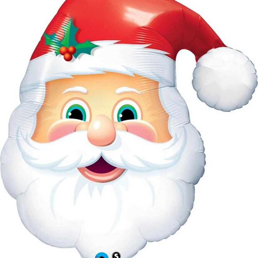 Qualatex - 32" - Multicolour - Jolly St. Nick Foil Balloon Image