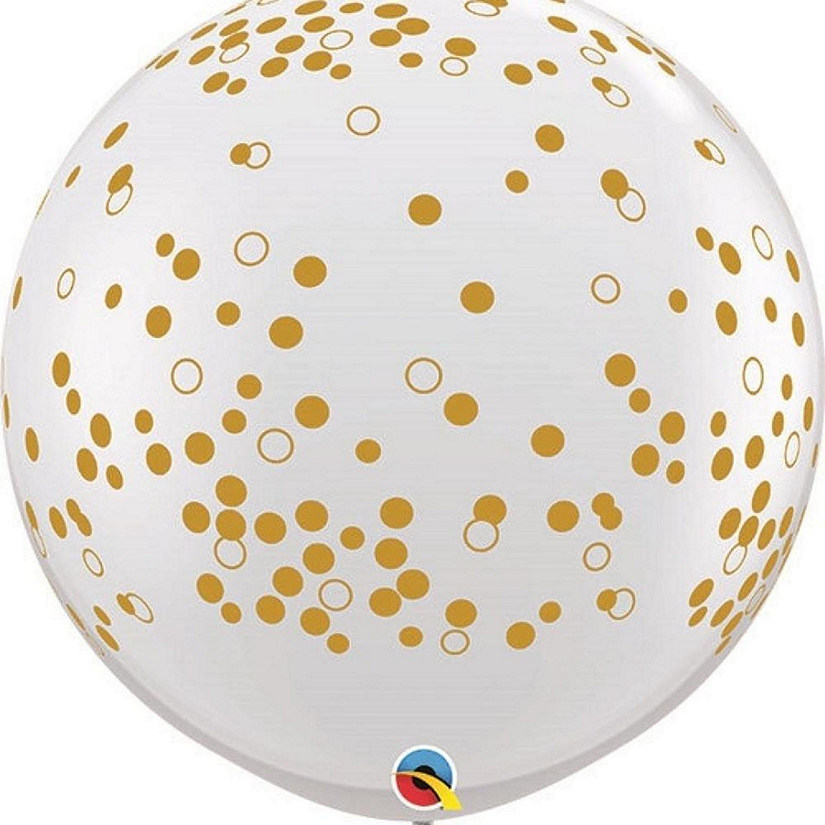 Qualatex - 36" - Gold Confetti Balloons Image