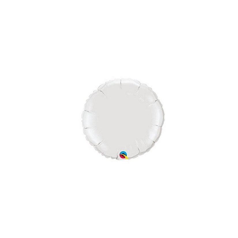 Qualatex - 4" - White Round Foil Balloons Image