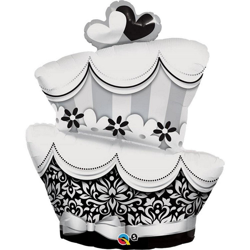 Qualatex - 44" - White - Wedding Cake Foil Balloon Image