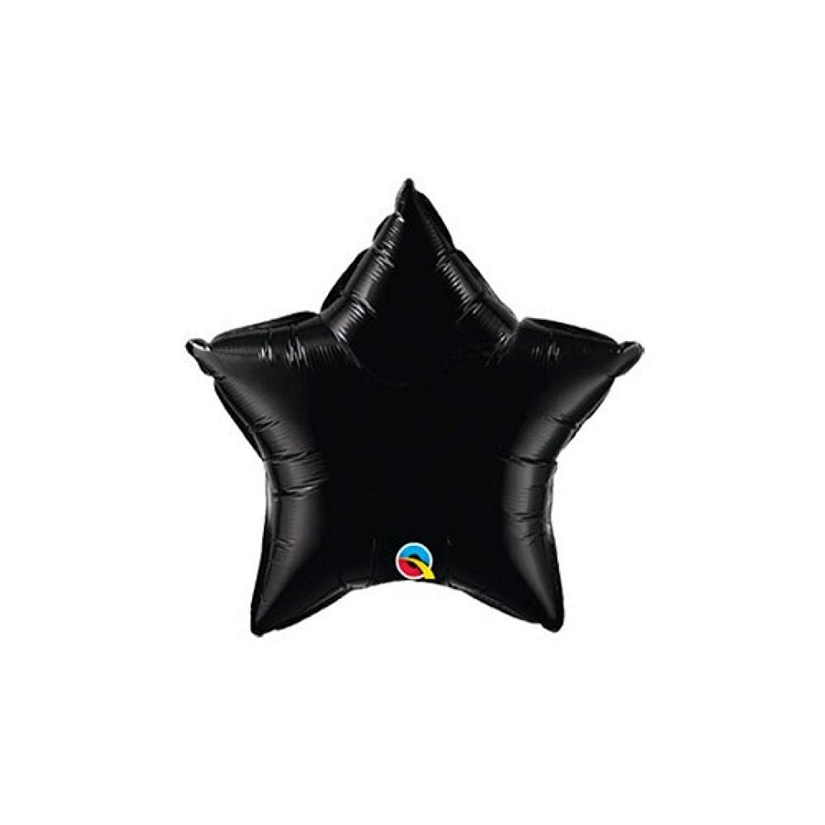 Qualatex - 9" - Black Star shaped Foil Balloons Image