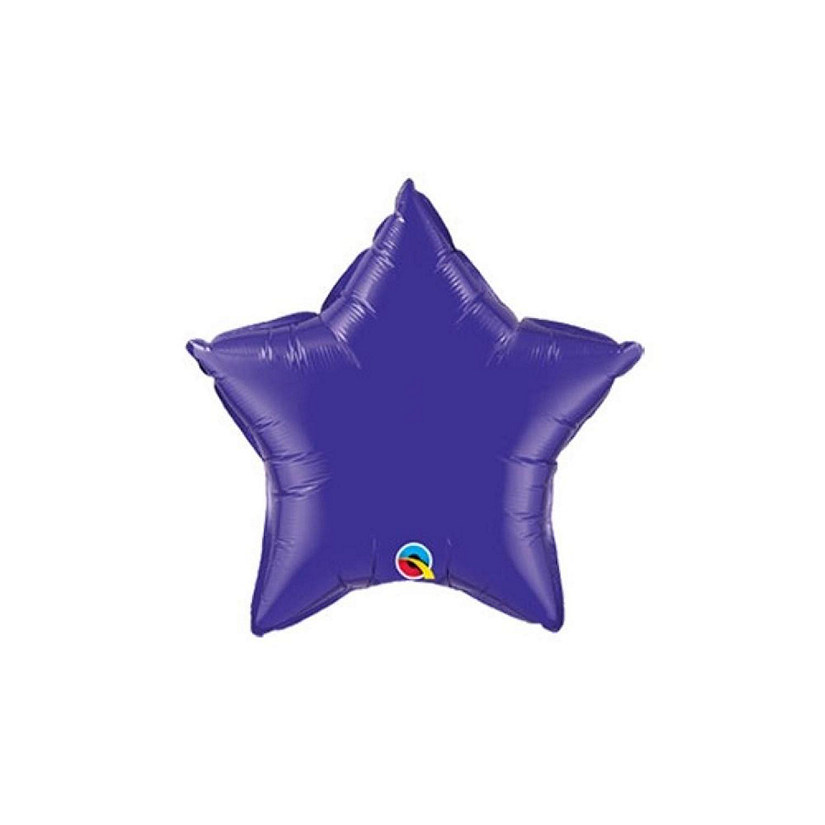 Qualatex - 9" - Purple - Star Foil Balloons Image