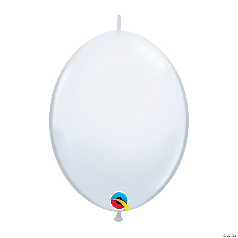 Qualatex QuickLink<sup>&#174;</sup> White 12" Latex Balloons - 50 Pc. Image