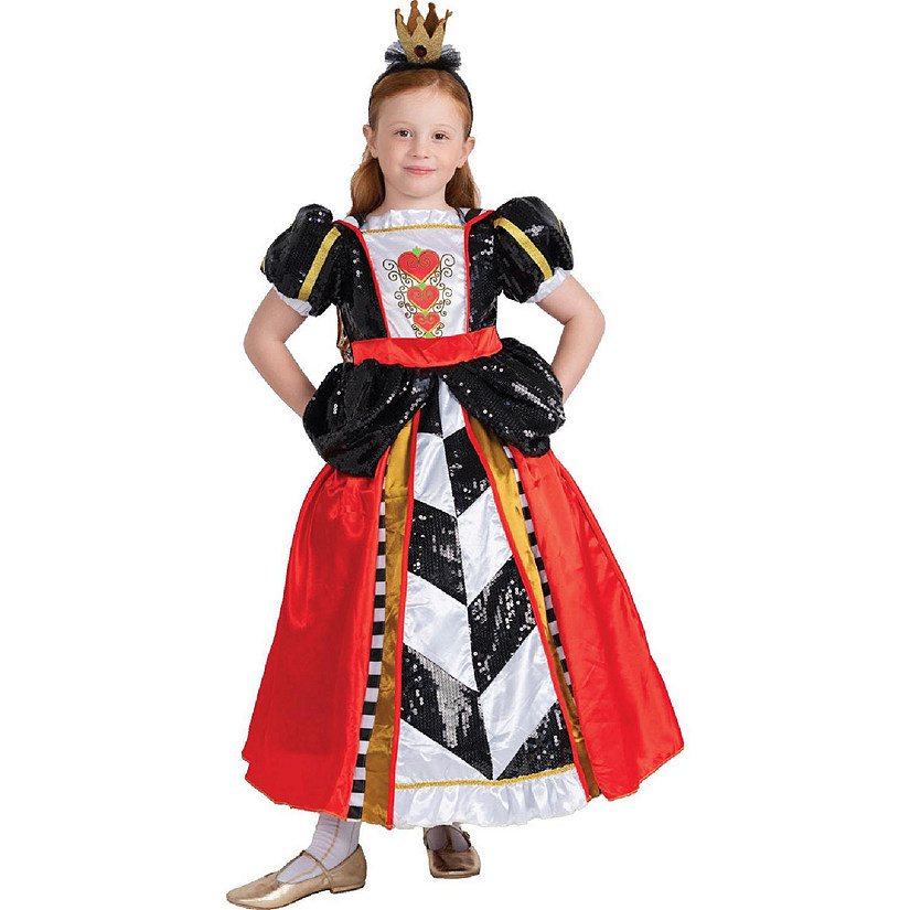 Queen of Hearts Costume - Kids Size L Image