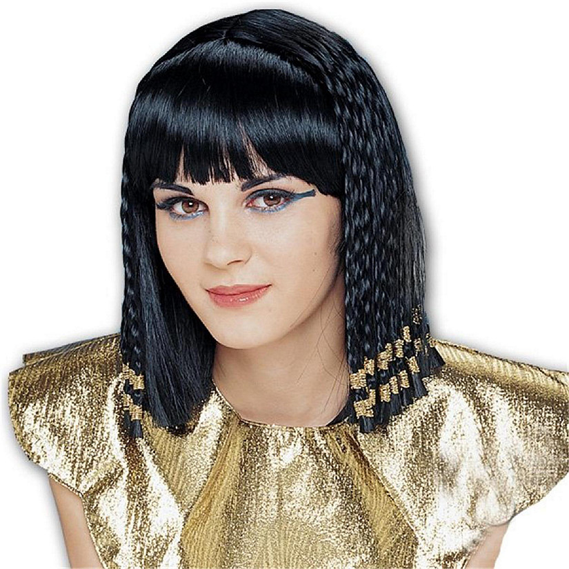 Queen Of The Nile Egyptian Cleopatra Adult Black Costume Wig Image