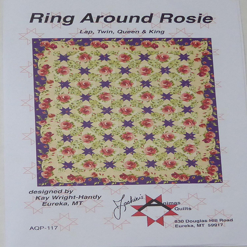Quilt Kit Ring Around Rosie Quilt 54x66 Pattern Fabric Top Binding Animas Quilts Image