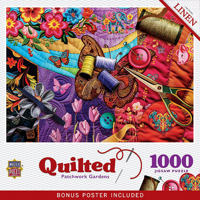 Quilted - Patchwork Gardens 1000 Piece Puzzle Image