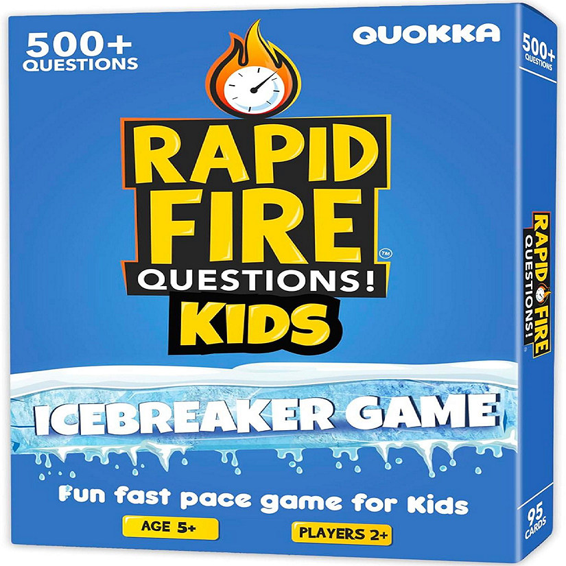 QUOKKA Kids Conversation Cards Game - Break Ice Game for Kids and Families - Icebreaker Cards with 500+ Questions - Family Game for Kid 8-12 I Travel Version Image