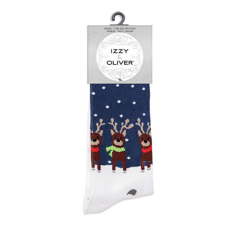 Quotes by Izzy and Oliver Christmas Cotton Reindeer Socks 1 Pair 6009522 Image