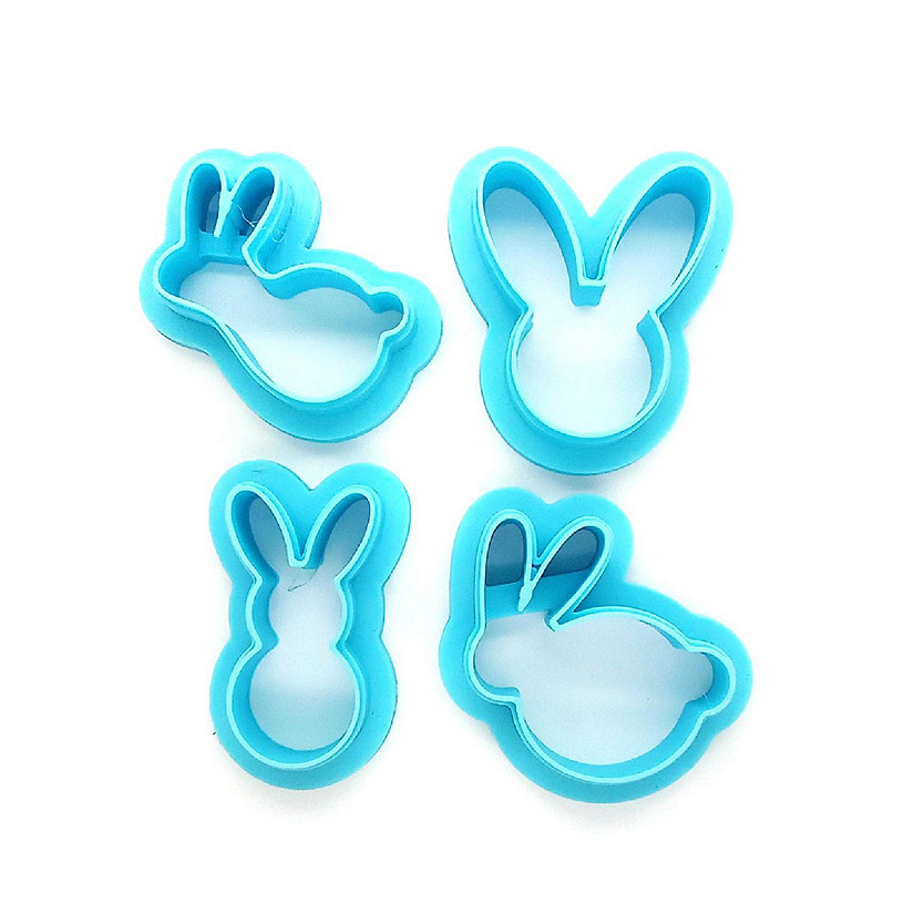 Rabbit Clay Cutter Set, 4 Easter Bunny Shapes Image