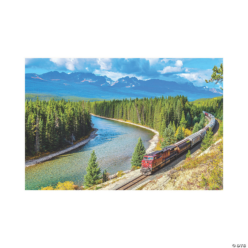 Railroad Train Scene Backdrop - 3 Pc. Image