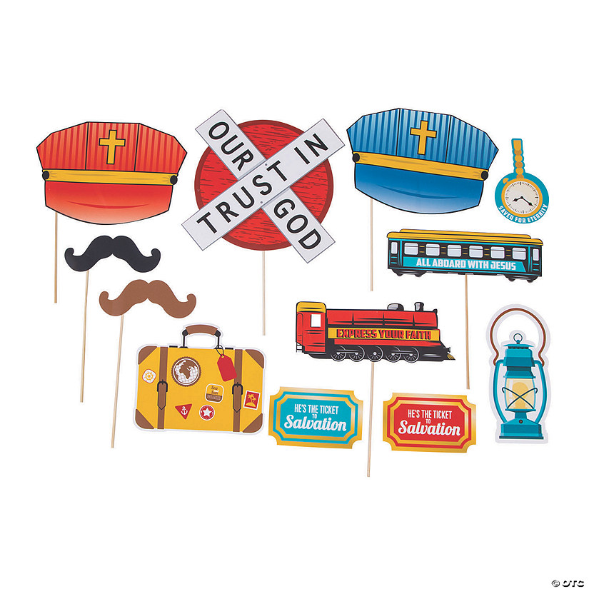 Railroad VBS Photo Booth Props - 12 Pc. Image
