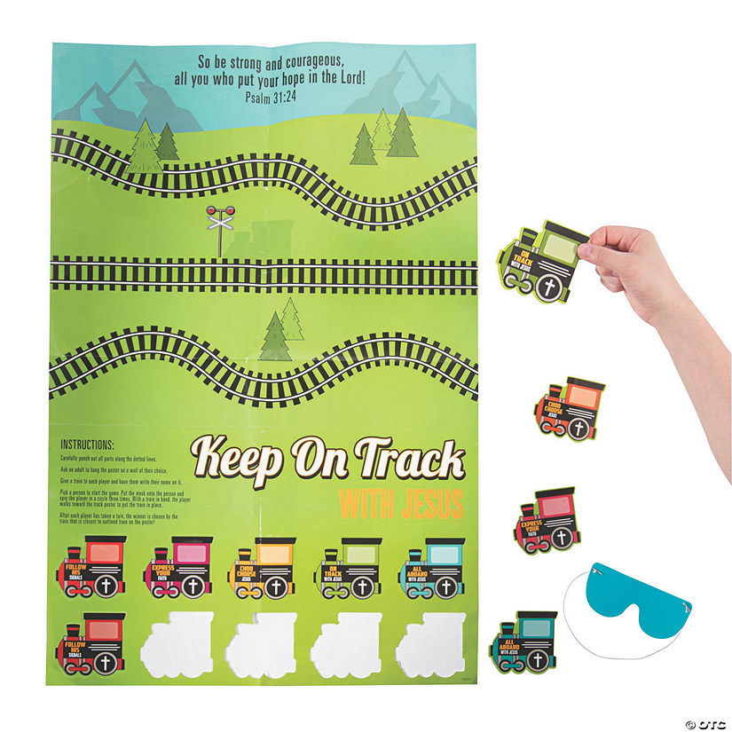 Railroad VBS Pin the Train on the Track Game Image