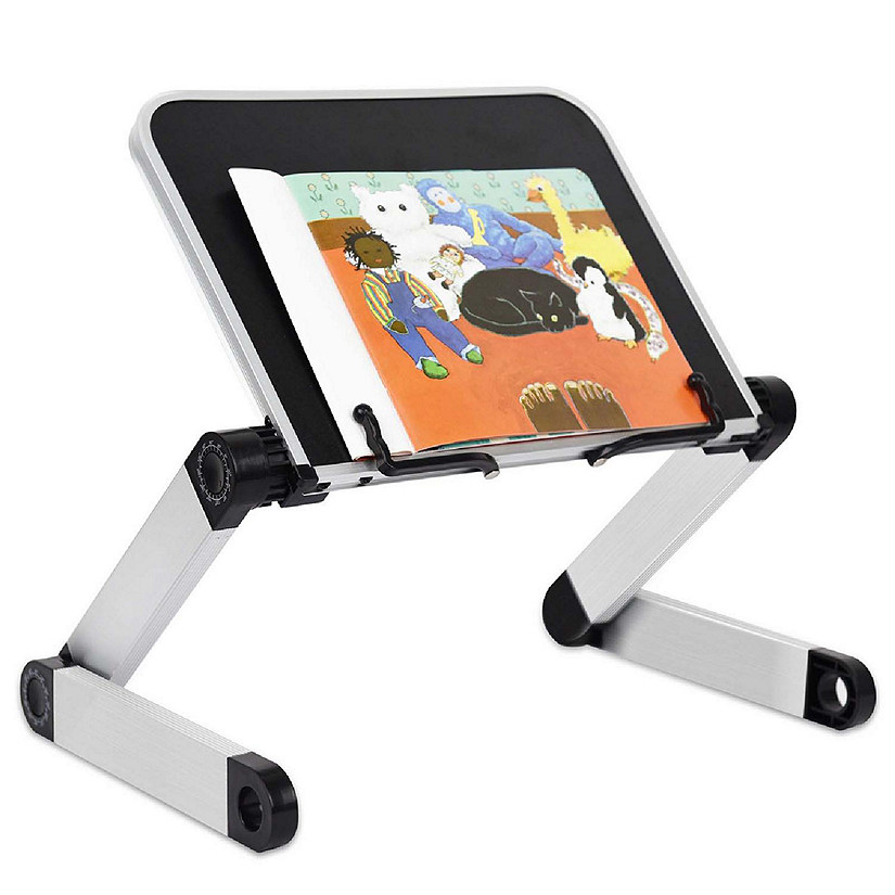 Rainbean Aluminum Adjustable and Foldable Portable Desk Book Holder in