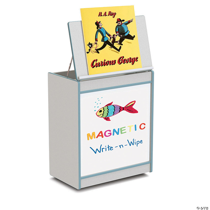 Rainbow Accents Big Book Easel - Magnetic Write-N-Wipe - Coastal Blue Image