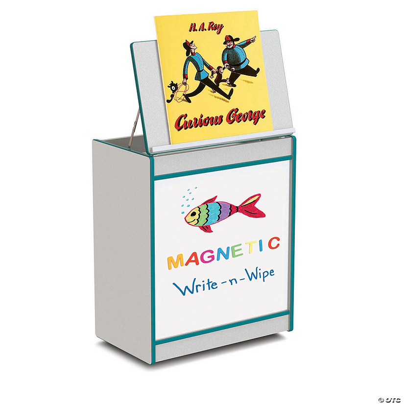 Rainbow Accents Big Book Easel - Magnetic Write-N-Wipe - Teal Image