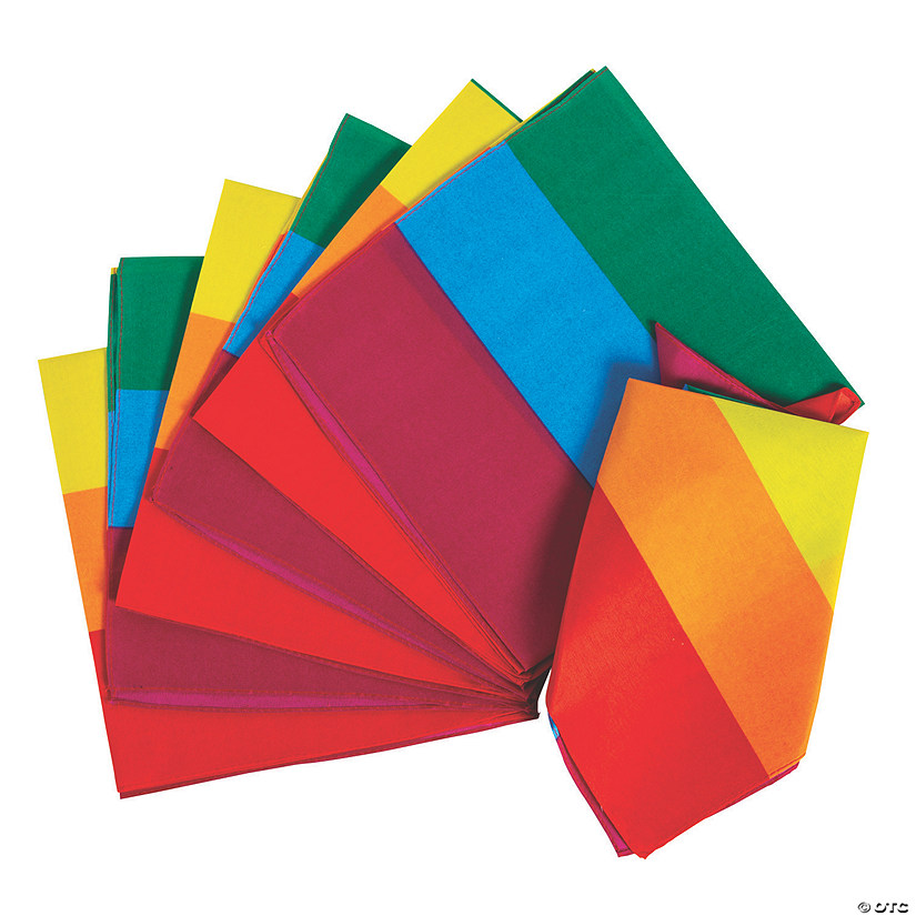 Rainbow Bandanas Oriental Trading