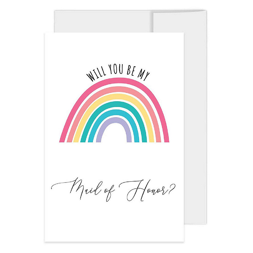 Rainbow Bridesmaid Proposal 4x6IN 16PC Image