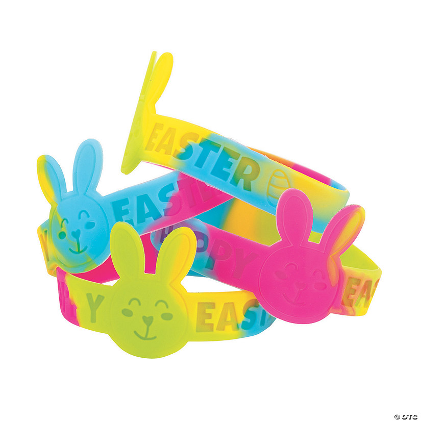 Rainbow Bunny Bracelets - 24 Pc. Image