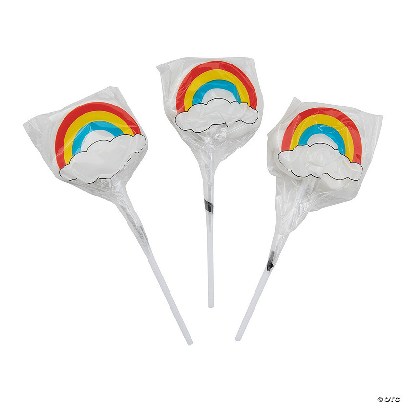 Rainbow Character Lollipops - 12 Pc. Image
