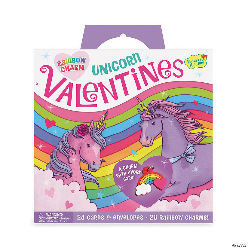 Rainbow Charm Unicorn Super Fun Valentine Pack Image