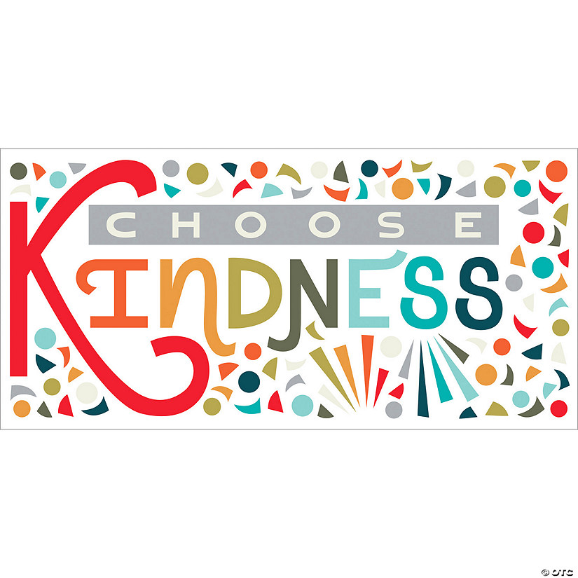 Rainbow choose kindness giant peel & stick wall decal Image