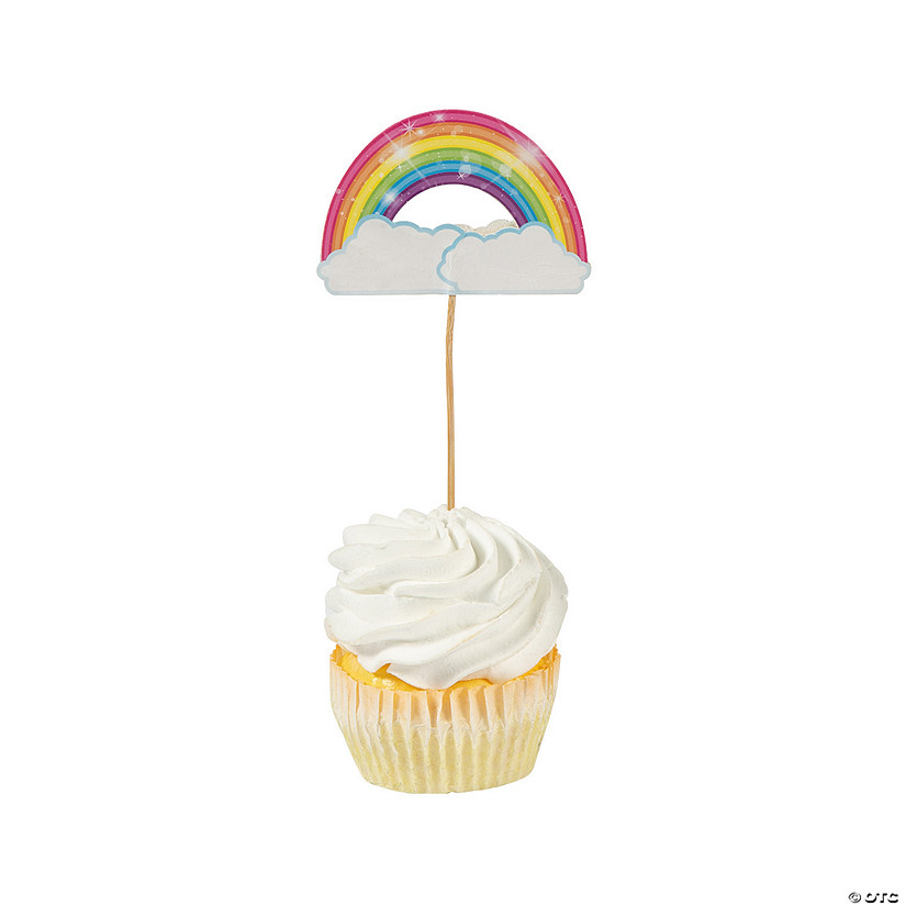 Rainbow Cloud Food Picks - 12 Pc. Image