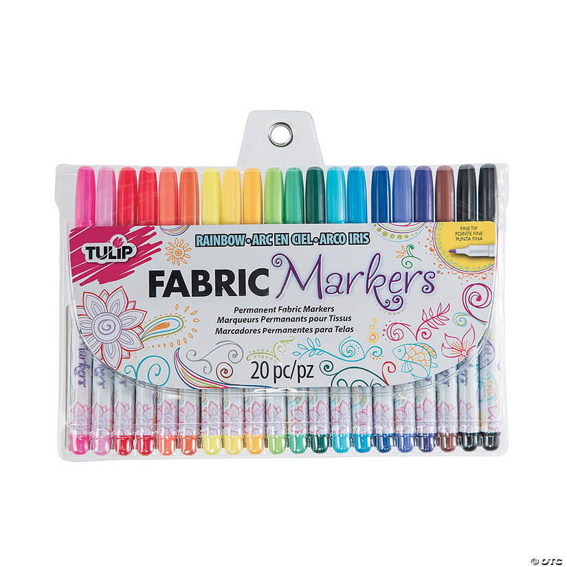 Rainbow Colors Tulip<sup>&#174;</sup> Fine Tip Fabric Markers - 20 Pc. Image