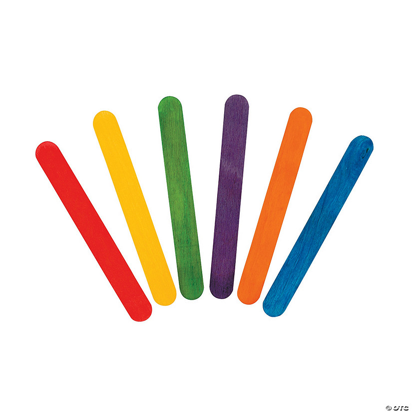 Rainbow Craft Sticks - 300 Pc. Image