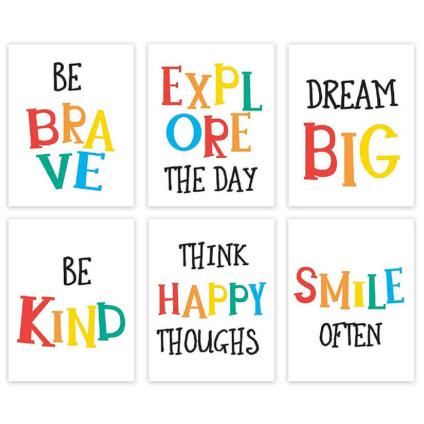Rainbow Happy Thoughts 6Pk 8.5x11in Image