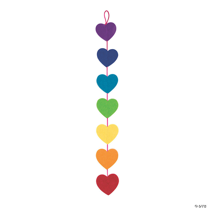 Rainbow Heart Sign Craft Kit - Makes 12 Image