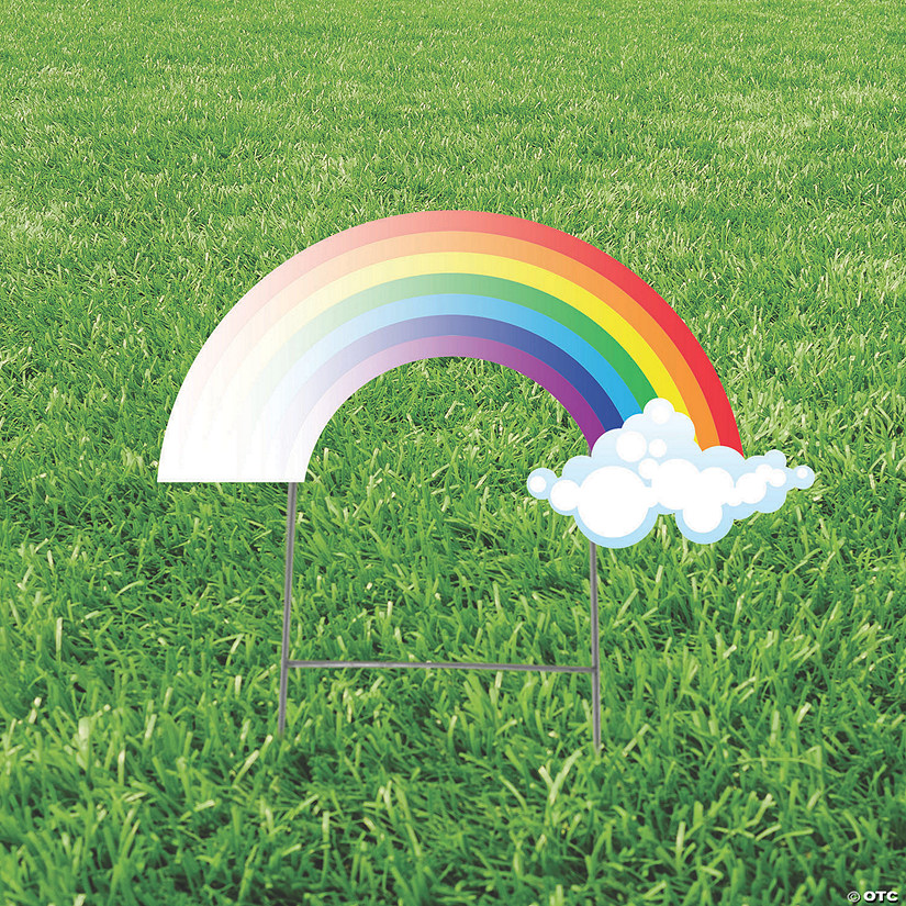 Rainbow Icon Yard Sign Oriental Trading