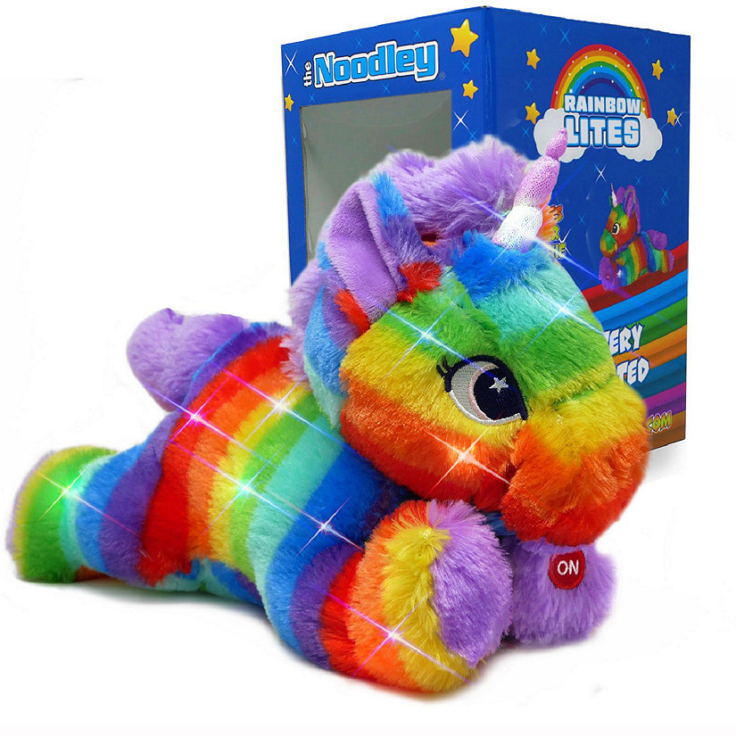 Rainbow Lites LED Light Up Rainbow Unicorn Glow Plush Stuffed Animal 12 inch Image