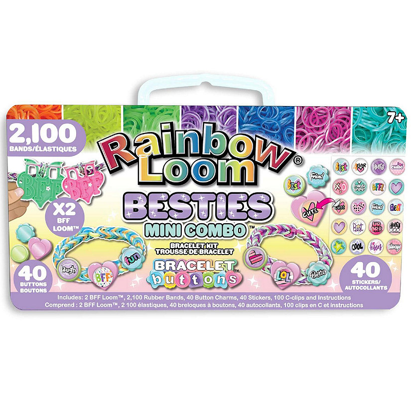 Rainbow Loom: Bestie Mini Button Combo Bracelet Making Set, Ages 7+ Image