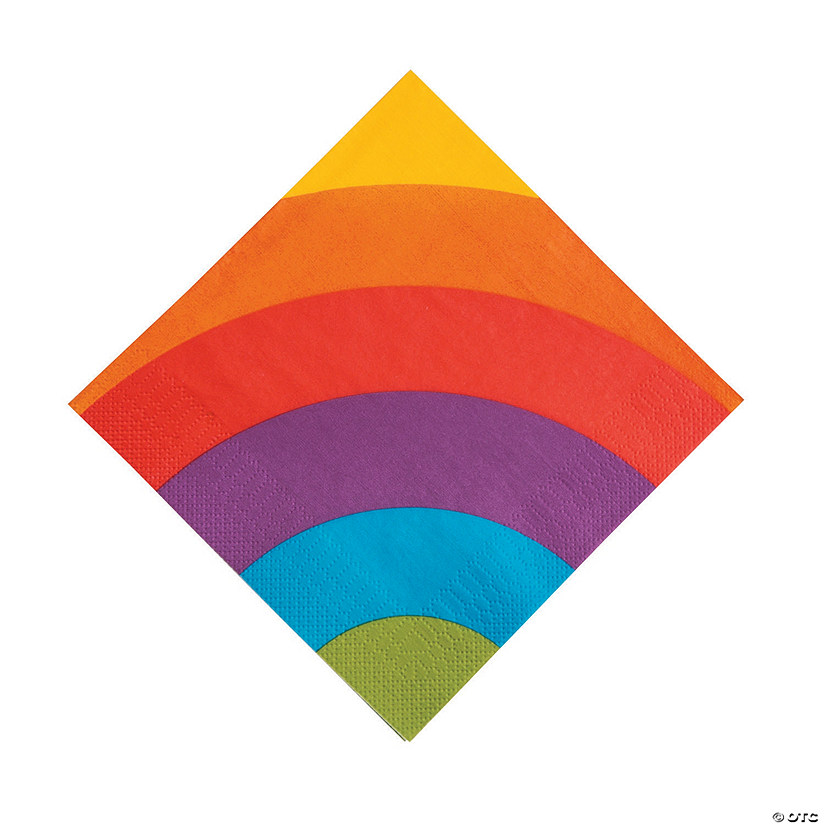 Rainbow Party Luncheon Paper Napkins - 16 Pc. Image