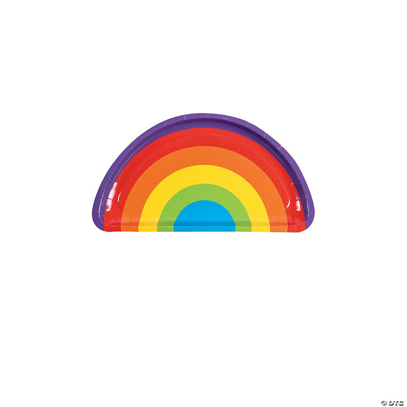 Rainbow Party Rainbow-Shaped Paper Dessert Plates - 8 Ct. Image