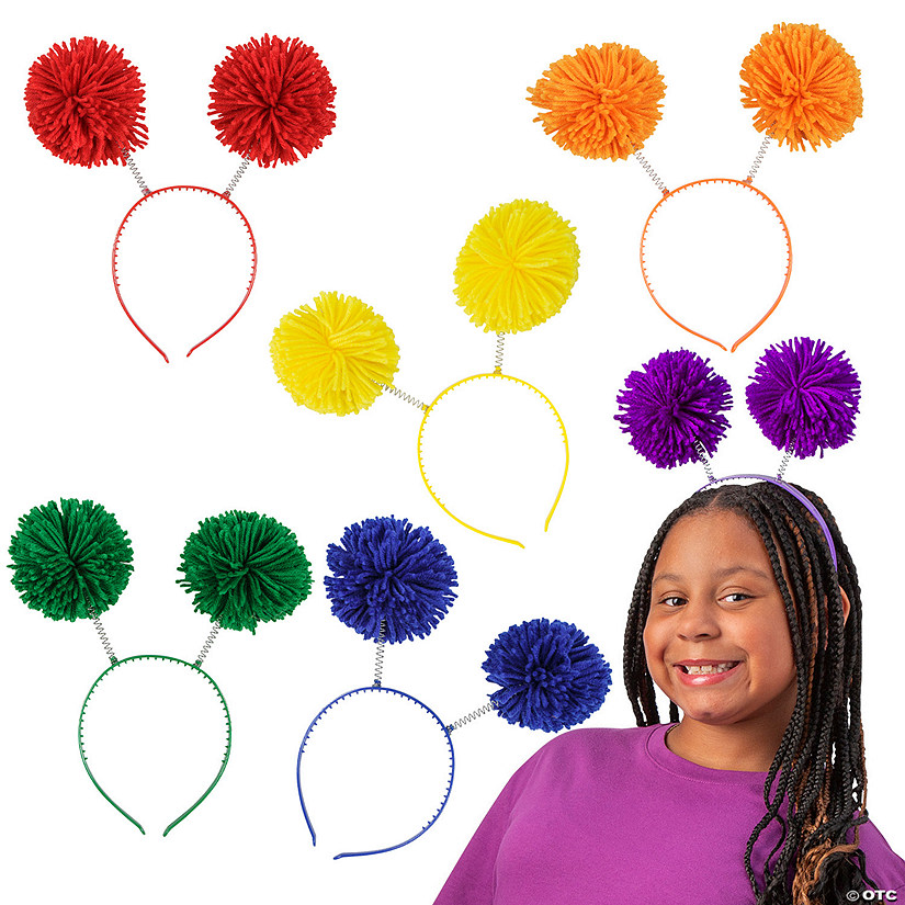 Rainbow Pride Pom-Pom Plastic Head Boppers Assortment - 36 Pc. Image