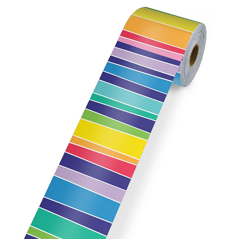 Rainbow Rolled Straight Bulletin Board Borders Image