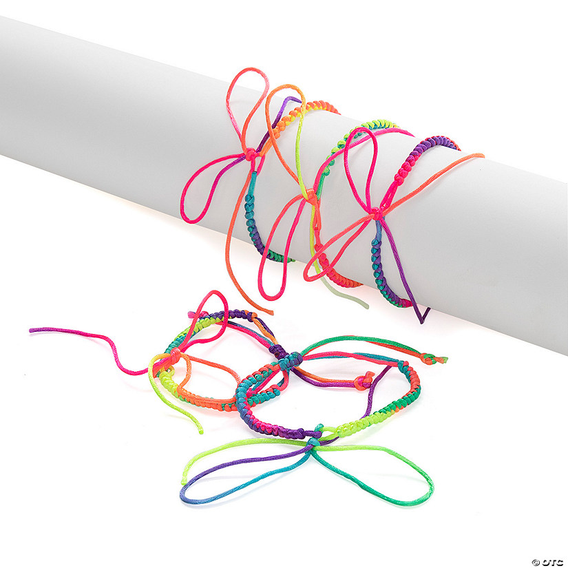Rainbow Rope Bracelets - 12 Pc. Image