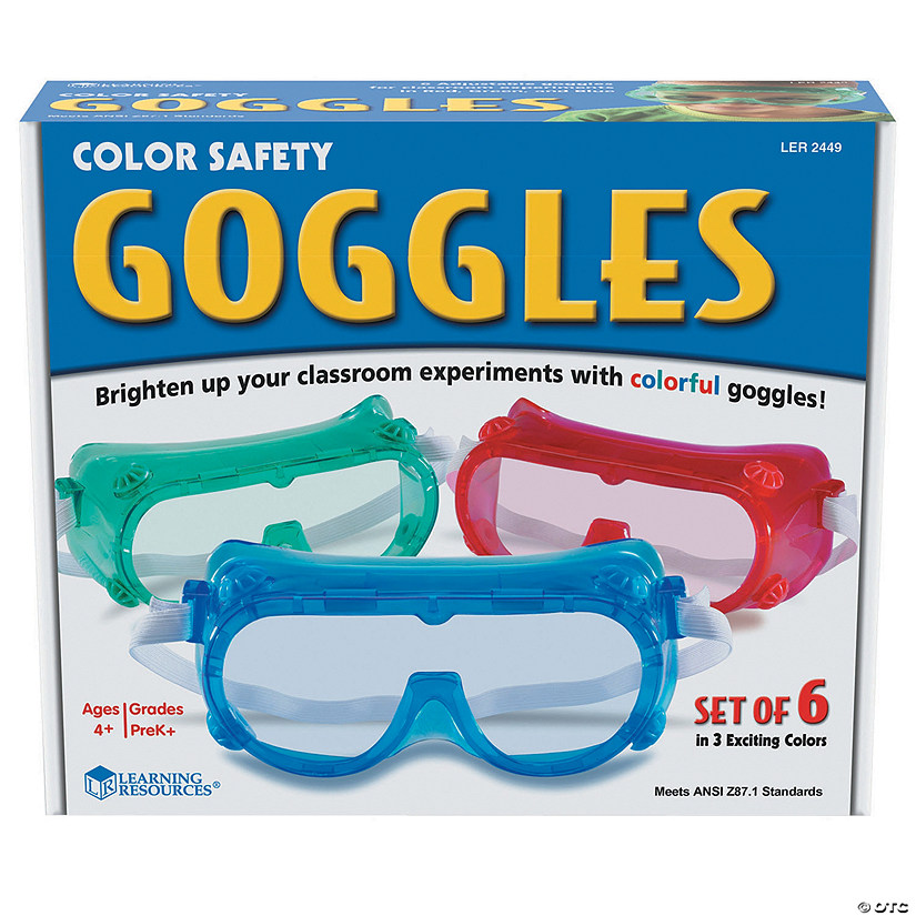 Rainbow Safety Goggles Set Of 6 Image