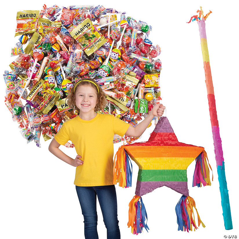 Rainbow Star Pi&#241;ata Kit - 208 Pc. Image