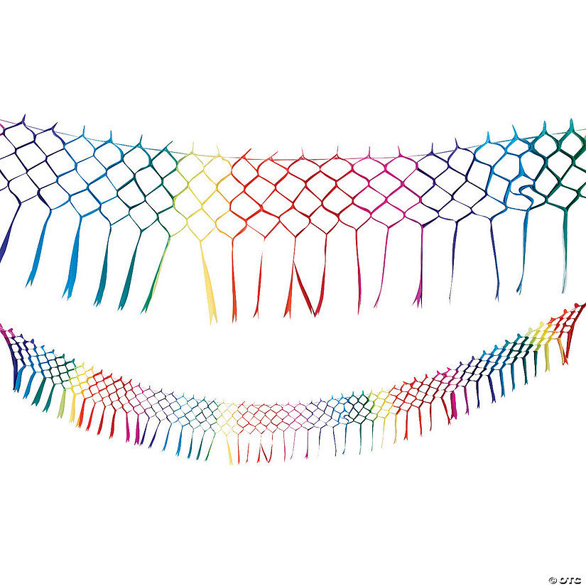 Rainbow Tassel Accordian Garland Image