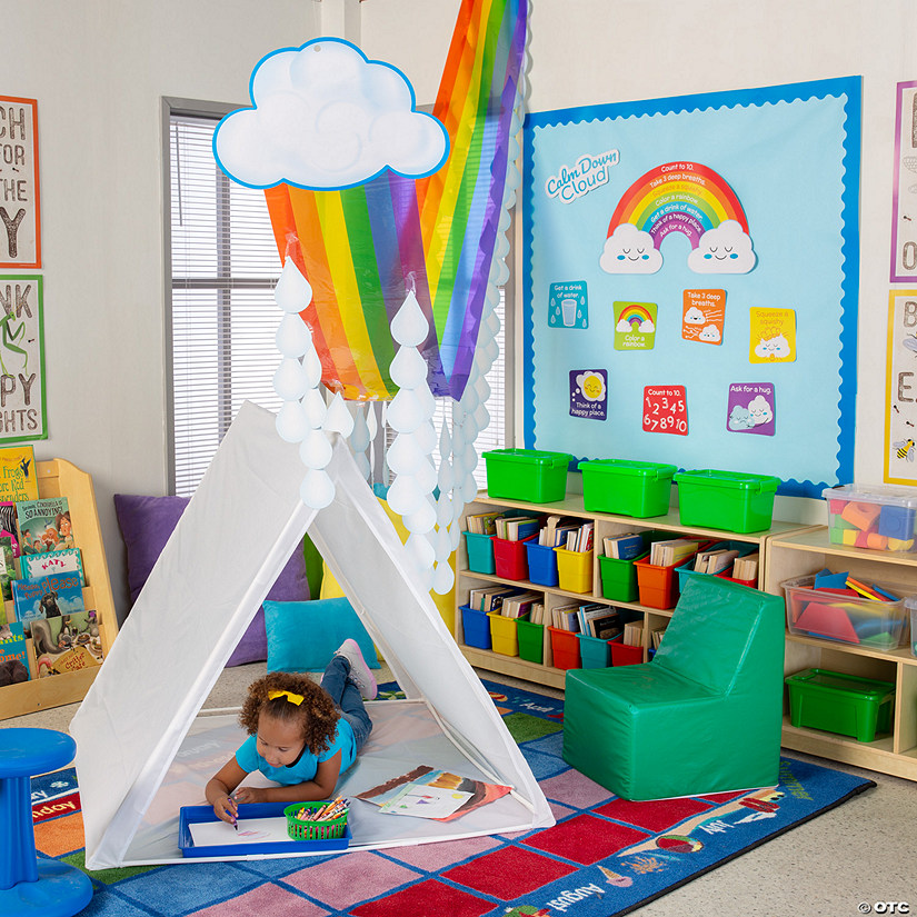 Rainbow Tent Classroom Calming Corner Kit - 11 Pc. Image