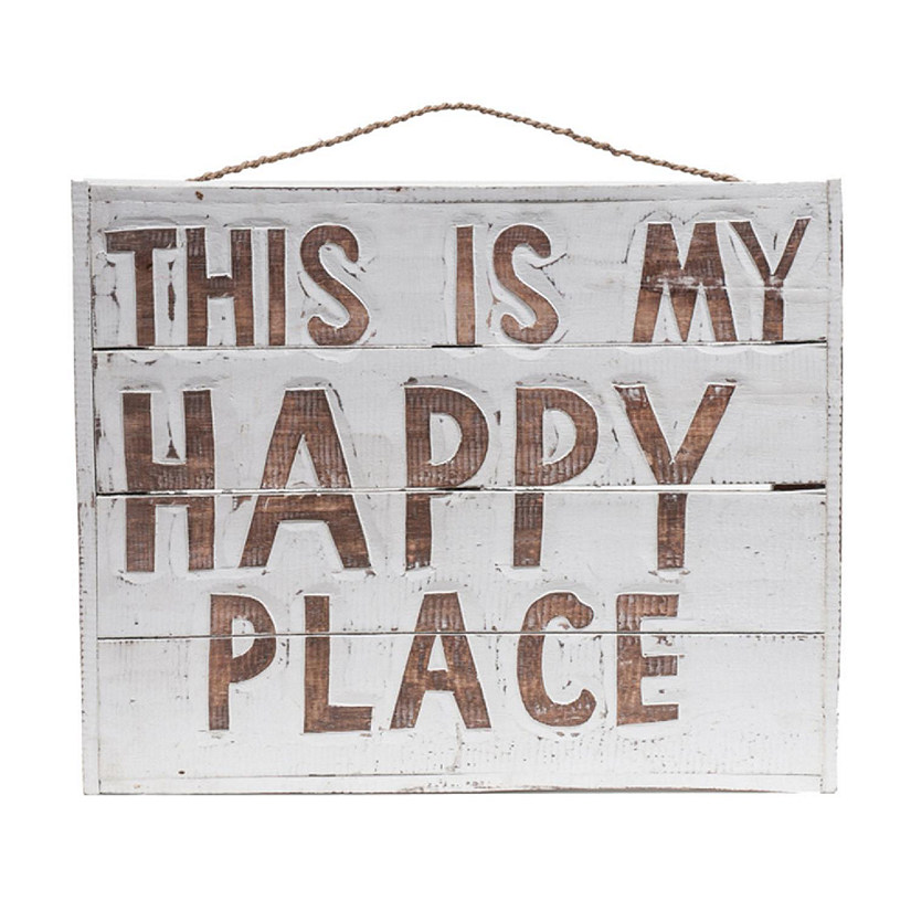 RAM Outdoor Decor Wooden This is my Happy Place Wall Art Sign