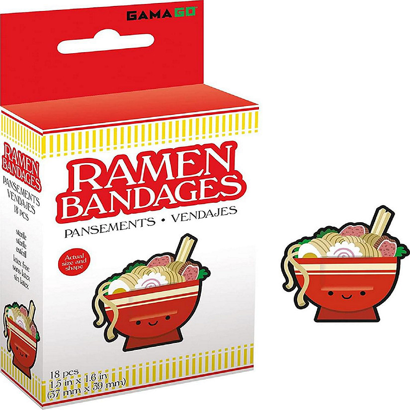 Ramen Bandages  Set of 18 Individually Wrapped Self Adhesive Bandages Image