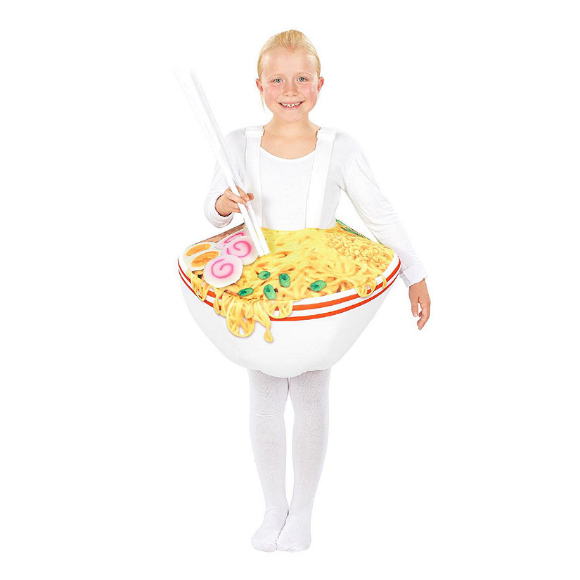 Ramen Bowl Child Costume with Pullover Tunic and Chopsticks  8-10 Years Image