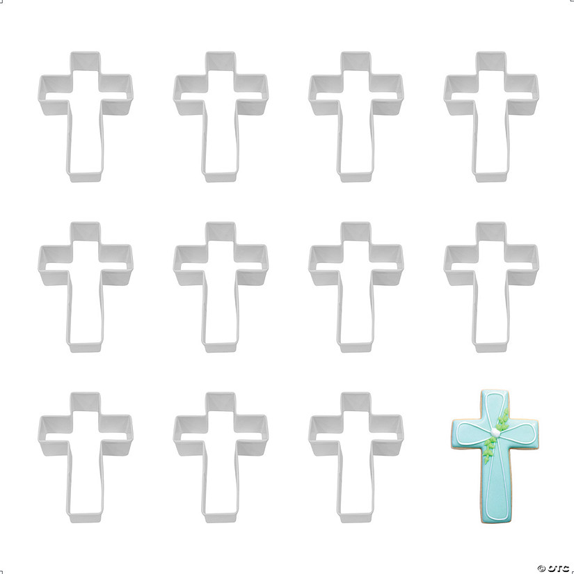 R&amp;M Cross 4" Cookie Cutter White Image